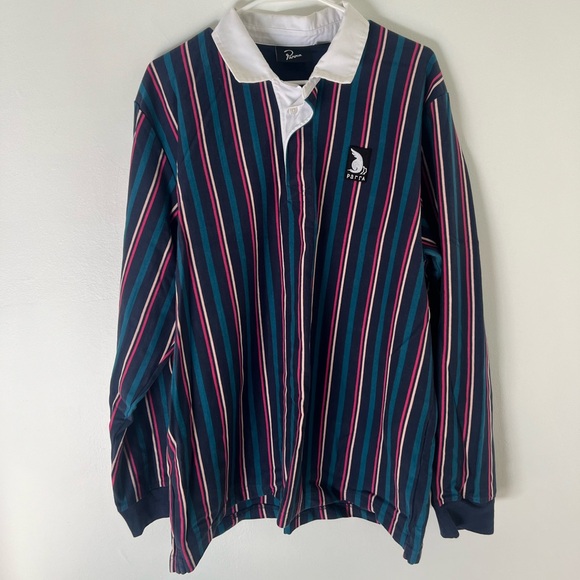 Parra ‘Racing Goose’ Rugby Shirt Men's Striped - Picture 1 of 2